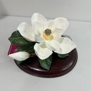 Masterpiece Bone China‎ Magnolia Flower Figurine by HOMCO 1985 Vintage Decor